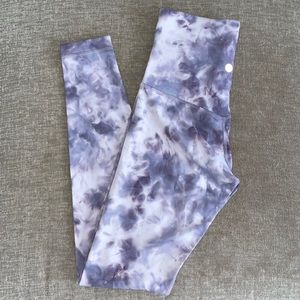 Lululemon Diamond Dye Pink Bliss Graphite Purple Align Leggings